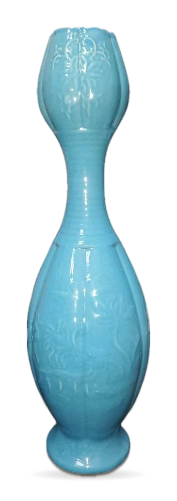 A Turquoise-Glazed Garlic-Mouth Bottle Vase